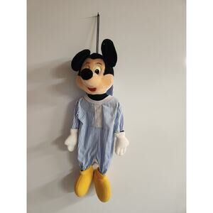 Vtg Disney Parks Mickey Mouse Plus Zippered Pajamas Bag NWT 24"L